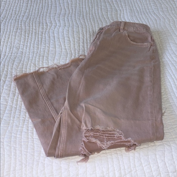 Vervet "Cherry Blossom" high-rise, distressed crop flare jeans - Picture 6 of 6